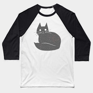 Rainy Grey Cat Baseball T-Shirt